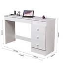 Ver imagem 5 de Penteadeira Escrivaninha com Espelho Retrátil e 3 Gavetas Branco