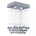 Ver imagem 1 de Plafon Sobrepor de Cristais Retangular Ball 2 Lâmpadas Bronzearte