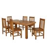 Conjunto de Mesa Madeira Maciça com 6 Cadeiras Essência - Mel - 1
