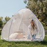 Mosquiteiro Tenda Branco Cama Casal Dobrável Pratico e - 7