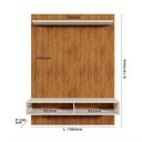 Ver imagem 2 de Painel Home Suspenso para TV Betim 136cm MDF-MDP com Porta de Correr Canela-Off White Mobler