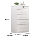 Ver imagem 3 de Cômoda Lara 5 Gavetas - Branco
