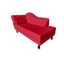 Ver imagem 4 de Recamier Decorativo Divã Amsterdã 187cm Lado Direito Suede Vermelho