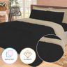 Jogo de Cama Queen com Edredom Lençol Fronha Função Cobre Leito e Cobertor - 2