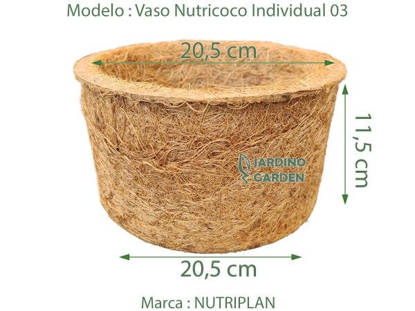 VASO XAXIM NUTRICOCO FIBRA NATURAL ORQUIDEA Nº03 - 02 UND - 2
