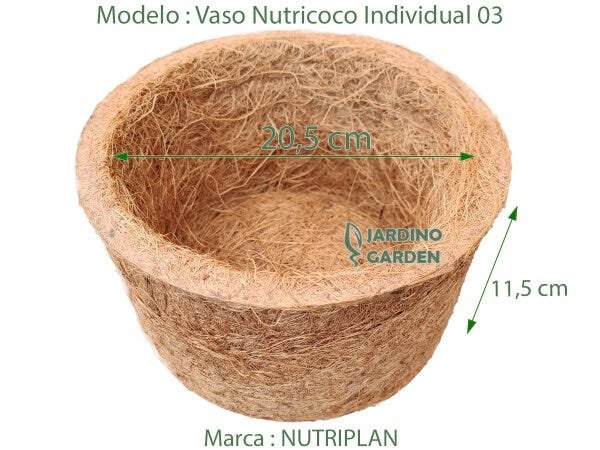 VASO XAXIM NUTRICOCO FIBRA NATURAL ORQUIDEA Nº03 - 02 UND - 3