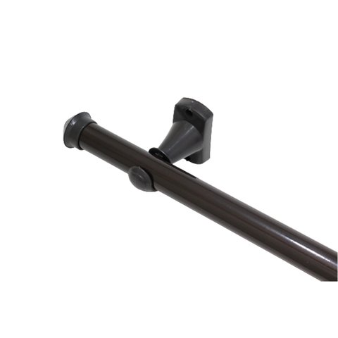 Kit varão para cortina 2,40mts tabaco 28mm compacto sala / quarto