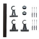 Ver imagem 2 de Kit varão para cortina 2,40mts tabaco 28mm compacto sala / quarto