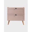 Ver imagem 4 de Gabinete para Banheiro com Tampo Cuba e Espelheira Organica 80cm Retro Mdf Rosa Milano - On Móveis