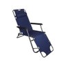 Cadeira de Praia Espreguiçadeira Piscina Azul Escuro - 1