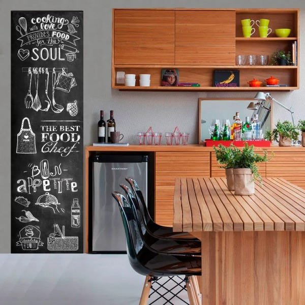 Adesivo Decorativo Parede Chalkboard lousa Food, Cozinha, área gourmet 1,80 x 0,50 m - 2