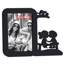 Porta-Retrato Quadro Para Decorar Presentear Namorado Namorada Romance Casal Preto - 1