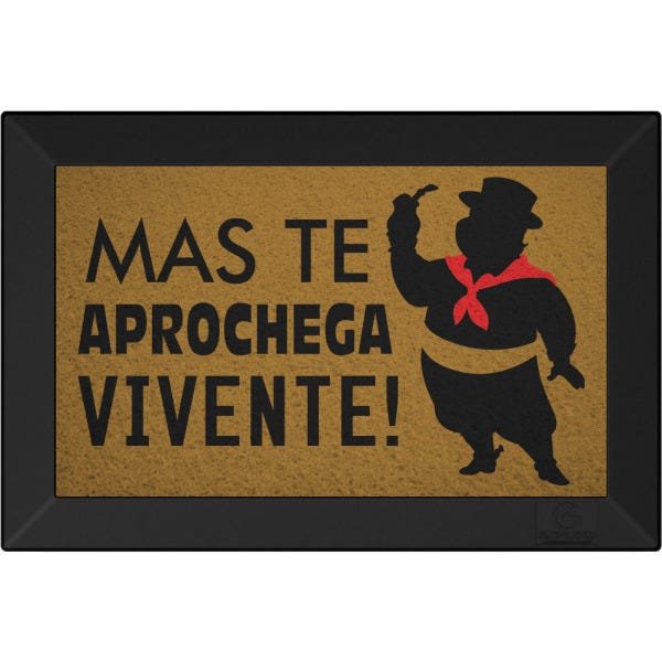 Tapete Capacho Mas Te Aprochega Vivente Ouro - 1