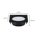 Ver imagem 3 de Kit 2 Spots de Embutir para Móvel Nordecor Alua Quadrado Led 2w Bivolt Preto 4000k Luz Neutra 6578