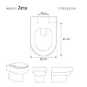 Ver imagem 3 de Tampa de Vaso em MDF Zeta Branco para bacia Fabrimar