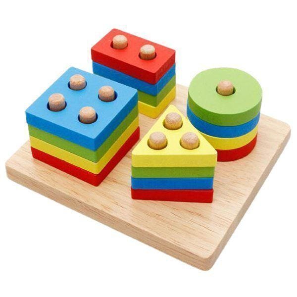 Conjunto Jogos Educativos Madeira Pedagógicos Brinquedo (Bate