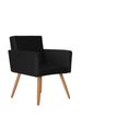 Ver imagem 3 de Kit 2 Poltronas Nina Sala de Estar Luxo Suede Preto