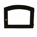 Ver imagem 1 de Porta Forno Ferro Fundido Vidro Batoque Madeira 42x40cm