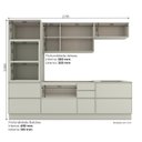 Ver imagem 3 de Cozinha Compacta 100% MDF Torre Quente 2 Fornos e Balcão 80cm com Tampo para Cooktop Fineze