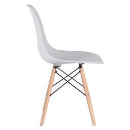 KIT - Mesa redonda Eames 70 cm branco + 3 cadeiras Eiffel DSW Cinza claro - 5
