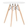 KIT - Mesa redonda Eames 70 cm branco + 3 cadeiras Eiffel DSW Cinza claro - 2