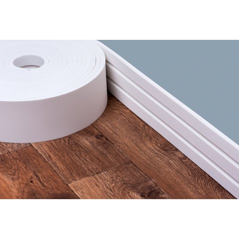 Rodapé Eva Flexível Autoadesivo 10cm X 1cm Siena 06 Metros