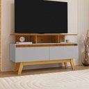 Ver imagem 1 de Rack para Tv até 50 Polegadas Rubi 2 Portas Naturalle/off White - Móveis Bechara