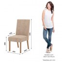 Ver imagem 3 de Conjunto Mesa de Jantar Henn Adriana Tampo de Vidro Nature Off Caramelo Creme