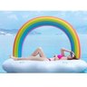 Boia Gigante Arco Iris 4 Pessoas Inflavel Praia Flutuante 2 Metros Festa Lazer Piscina - 4