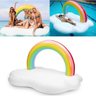 Boia Gigante Arco Iris 4 Pessoas Inflavel Praia Flutuante 2 Metros Festa Lazer Piscina - 3