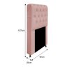 Cabeceira Lady Estofada com Strass 90 cm para Cama Box Solteiro Suede Rosê Quarto - AM Decor - 2