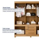 Ver imagem 7 de Guarda Roupa Casal 10 Portas 3 Gavetas 100% MDF Lucca Marrom/Cinamomo/Off White