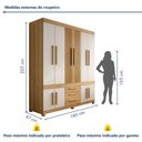 Ver mais imagens de Guarda Roupa Casal 10 Portas 3 Gavetas 100% MDF Lucca Marrom/Cinamomo/Off White