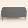 Puff Bela Manu Decor Madri Pés Palito em Linho Cinza Escuro - 3