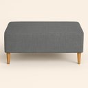 Ver imagem 3 de Puff Bela Manu Decor Madri Pés Palito em Linho Cinza Escuro