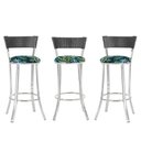 Ver imagem 1 de Kit com 3 Banquetas em Alumínio, Fibra Sintética e Tecido Impermeável Tc Zanutto Preta