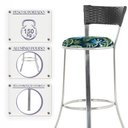 Ver imagem 4 de Kit com 3 Banquetas em Alumínio, Fibra Sintética e Tecido Impermeável Tc Zanutto Preta