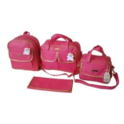 Kit Bolsa Maternidade com Mochila Menina - Cor Pink - 4