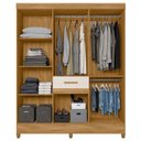 Ver imagem 3 de Guarda Roupa Casal Ambiente Portugal 8 Portas Freijó Off White com Espelho - Moval