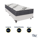 Ver imagem 3 de Cama Box Solteiro Branco e Colchão Airtech 100 D33 Ortobom