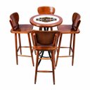 Ver imagem 1 de Conjunto Mesa Redonda Bistrô Azulejo Harley Davidson -Imbuia