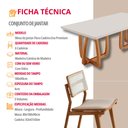 Ver imagem 6 de Sala de Jantar Mesa Flora 180cm Tampo Laqueado com Vidro Canto Moeda e 6 Cadeiras Eva Premium