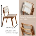 Ver imagem 3 de Sala de Jantar Mesa Flora 180cm Tampo Laqueado com Vidro Canto Moeda e 6 Cadeiras Eva Premium