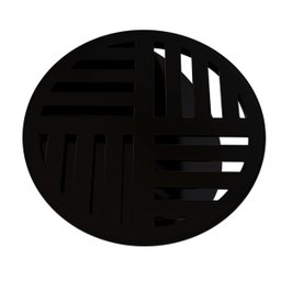 Ralo Grelha Redonda com Fecho Automático Preto 15cm Estrela - 1