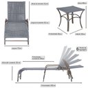 Ver imagem 2 de 1 Espreguiçadeira Catar e 1 Mesa Garden Marrom e Corda Náutica Trama Original