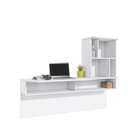 Ver imagem 5 de Escrivaninha Suspensa com 6 Nichos e 2 Prateleiras Lilac 135cm Colibri Decor Branco Fosco