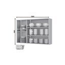 Ver imagem 5 de Cozinha Completa Americana 5 Peças (2 Armários + 1 Balcão + 1 Paneleiro + 1 Complemento) C5P16 Branc