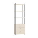 Ver imagem 1 de Armário Closet Metalic 002 Industrial Off White/preto