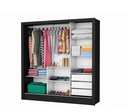 Ver imagem 2 de Guarda Roupas 2430 Santiago/Dubai 3PTS 1.79m c/Esp Plus Preto