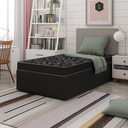 Ver imagem 4 de Cama Box Solteiro + Colchão Espuma D20 - Courino Preto